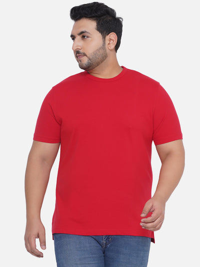 TEN:V - Plus Size Men's Regular Fit Supima Cotton Round Neck Red Classic T-Shirt  JupiterShop   