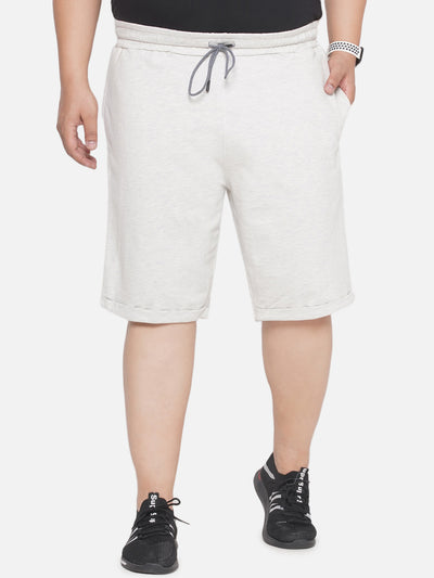aLL - Plus Size Men's Regular Fit Cotton Grey Melange Solid Casual Loungewear Shorts Plus Size Shorts JupiterShop   