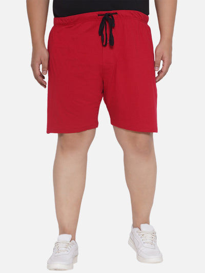 Hanes - Plus Size Men's Red Cotton Drawstring Sleep Shorts With Logo Waistband 2 Pocket  JupiterShop   