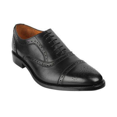 Anthony Veer - Carlisle 30 <br> Big Size Regular Width Genuine Leather Black Formal Lace-Up Shoes  JupiterShop   