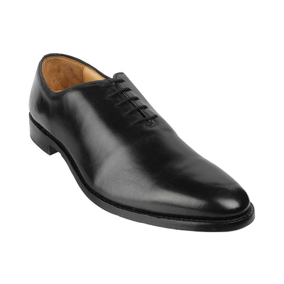 Samuel Windsor - Lancaster 36 <br> Big Size Regular Wide Genuine Leather Black Formal Lace-Up Shoes  JupiterShop   