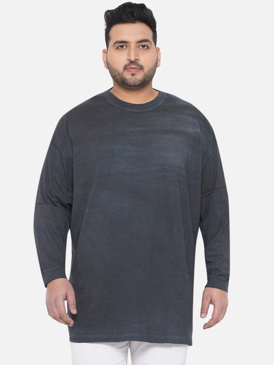 Cabelas - Plus Size Men's Regular Fit Grey Solid Cotton Casual Full Sleeve Tshirt  JupiterShop   
