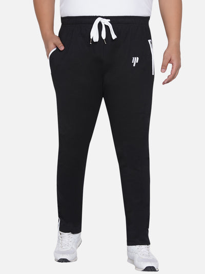 Santonio - Men Black Plus Size Solid Straight-Fit Track Pants  JupiterShop   