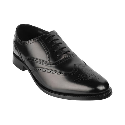 Samuel Windsor - Preston 12 <br> Big Size Extra Wide Genuine Leather Black Formal Lace-Up Shoes Big Size Shoes JupiterShop   