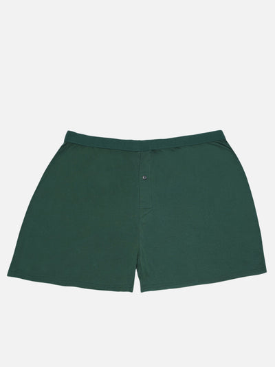 King Size - Plus Size Men's Pure Cotton Green Solid Button Fly Trunk Innerwear  JupiterShop   