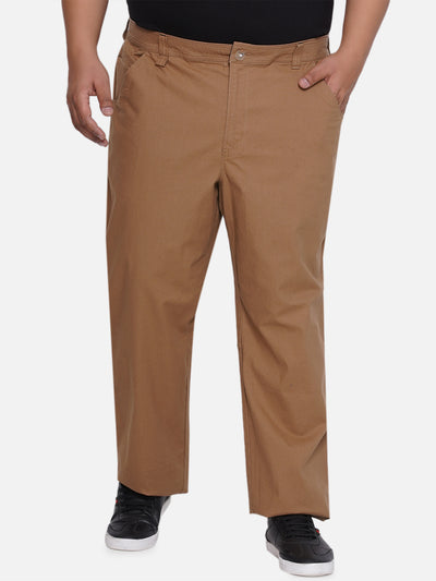 Columbia - Plus Size Men's Brown Regular Fit Pure Cotton Trousers Plus SIze Trousers JupiterShop   