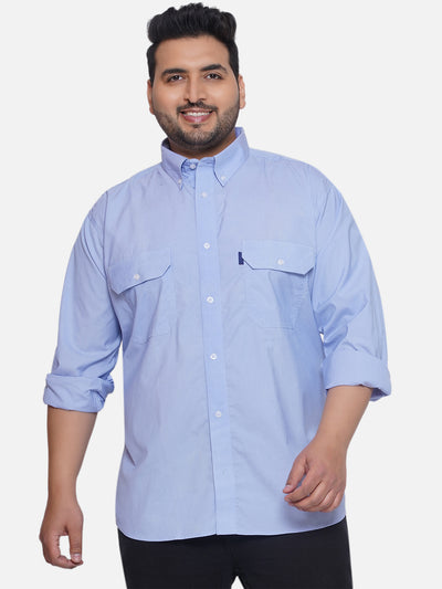 Just Country - Plus Size Men's Regular Fit Cotton Dark Blue Coloured Striped Full Sleeve Casual Shirt Plus Size Shirts JupiterShop   