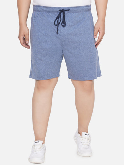 Hanes - Plus Size Men's Light Blue Cotton Drawstring Sleep Shorts With Logo Waistband 2 Pocket Plus Size Shorts JupiterShop   