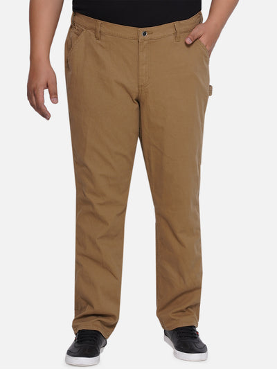 Columbia - Plus Size Men's Brown Regular Fit Pure Cotton Trousers Plus SIze Trousers JupiterShop   