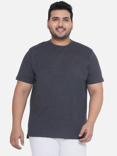 TEN:V - Plus Size Men's Regular Fit Supima Cotton Round Neck Grey Classic T-Shirt Plus Size T Shirt JupiterShop   