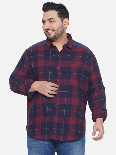 Carhartt - Plus Size Men's Regular Fit Maroon & Black Checked Full Sleeve Casual Shirt  JupiterShop   