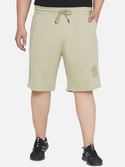 aLL - Plus Size Men's Regular Fit Soft Cotton Solid Olive Casual Loungewear Shorts  JupiterShop   