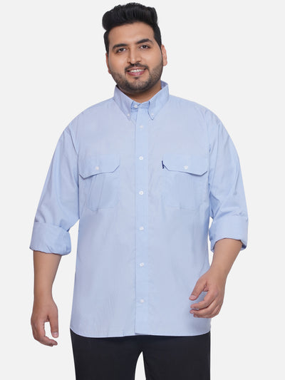 Just Country - Plus Size Men's Regular Fit Cotton Blue Coloured Striped Full Sleeve Casual Shirt Plus Size Shirts JupiterShop   