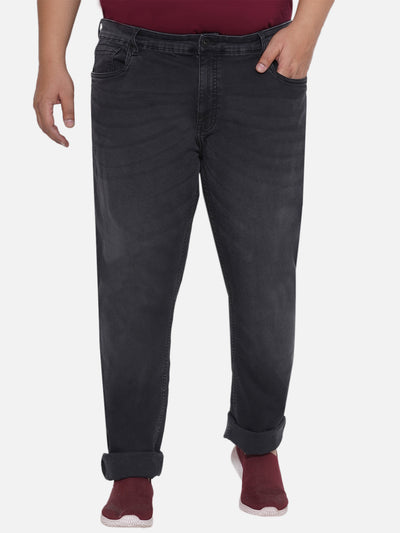 aLL - Plus Size Men's Regular Straight Fit Relaxed Black Solid Comfort Jeans  JupiterShop   