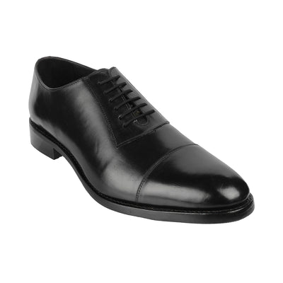 Samuel Windsor - Preston 27 <br> Big Size Wide Width Genuine Leather Black Formal Lace-Up Shoes Big Size Shoes JupiterShop   