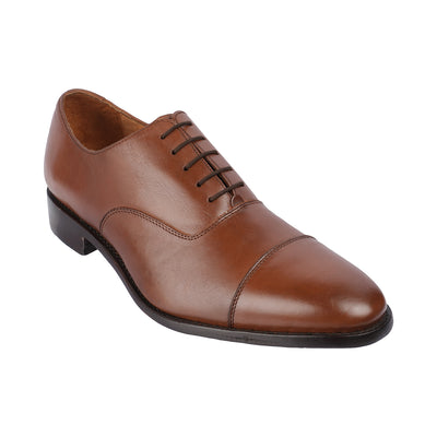Samuel Windsor - Durham 34 <br> Big Size Regular Width Genuine Leather Brown Formal Lace-Up Shoes  JupiterShop   