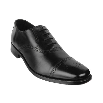 Samuel Windsor - Hereford 35 <br> Big Size Extra Wide Genuine Leather Black Formal Lace-Up Shoes Big Size Shoes JupiterShop   