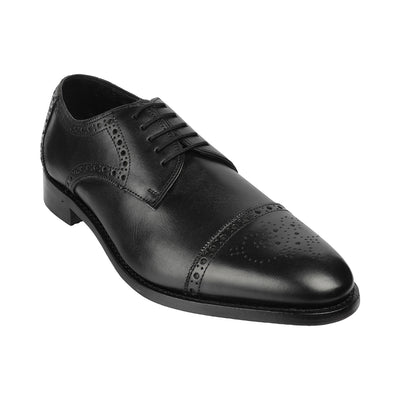 Samuel Windsor - Worcester 04 <br> Big Size Extra Wide Genuine Leather Black Formal Lace-Up Shoes Big Size Shoes JupiterShop   