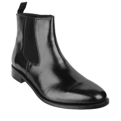 Samuel Windsor -Truro 48 <br> Big Size Regular Wide Genuine Leather Black Casual Boots  JupiterShop   