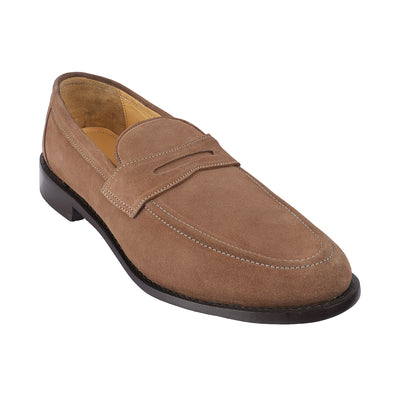Samuel Windsor - Bedford 58 <br>Big Size Wide Width Beige Leather Slip-On Loafer For Men Big Size Shoes JupiterShop   
