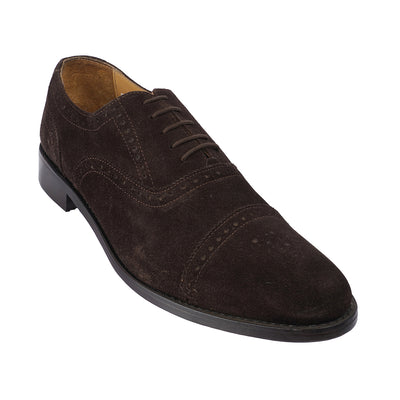 Samuel Windsor - Glasgow 59 <br> Big Size Regular Width Suede Leather Brown Formal Lace-Up Shoes  JupiterShop   
