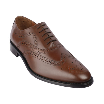 Samuel Windsor - Thurrock 63 <br> Big Size Regular Width Genuine Leather Brown Formal Lace-Up Shoes  JupiterShop   