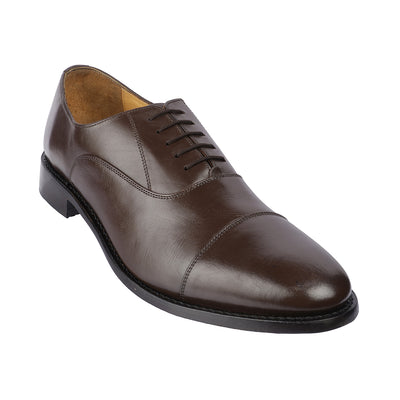 Samuel Windsor - Durham 64<br> Big Size Regular Width Genuine Leather Brown Formal Lace-Up Shoes Big Size Shoes JupiterShop   