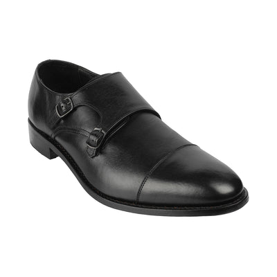 Samuel Windsor - Truro 09 <br> Big Size Extra Width Black Leather Slip-On Shoes For Men Big Size Shoes JupiterShop   