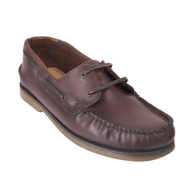 Samuel Windsor - 75 Big Size Extra Wide Embossed Leather Soft Cushion Brown Casual Boat Shoes Big Size Shoes JupiterShop   