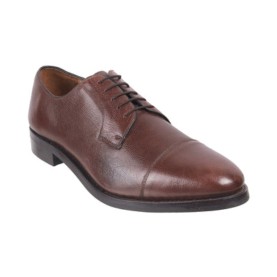 Samuel Windsor - 76 Big Size Regular Width Patent Leather Brown Lace-Up Shoes Big Size Shoes JupiterShop   