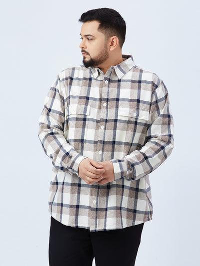 Jacamo - Plus Size Men's Regular Fit Multicolor Checked Full Sleeve Casual Shirt Plus Size Shirts JupiterShop