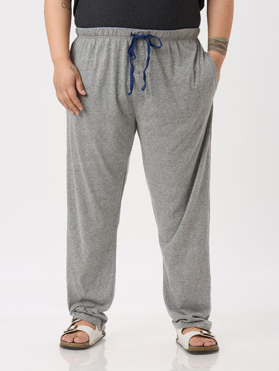 Hanes - Plus Size Men's Straight Grey Solid Pure Cotton Track Pants Plus Size Track Pant JupiterShop