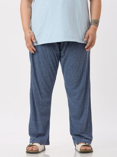 Hanes - Plus Size Men's Straight Light Blue Solid Pure Cotton Track Pants Plus Size Track Pant JupiterShop