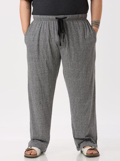 Hanes - Plus Size Men's Straight Grey Solid Pure Cotton Track Pants Plus Size Track Pant JupiterShop
