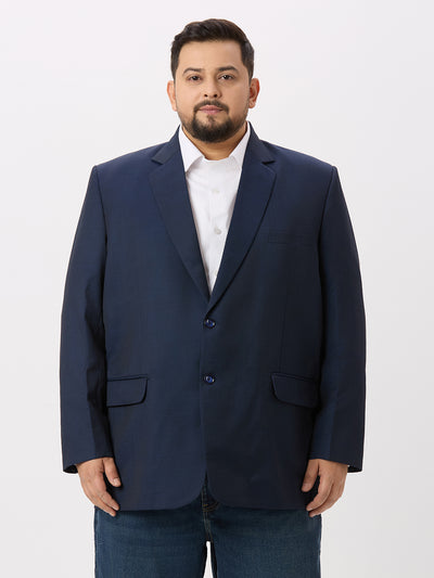 aLL - Plus Size Men's Regular Fit Navy Blue Colored checks Formal Blazer Plus Size Blazer JupiterShop