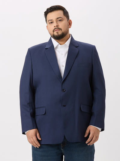 aLL - Plus Size Men's Regular Fit Navy Blue bIG Colored checks Formal Blazer Plus Size Blazer JupiterShop