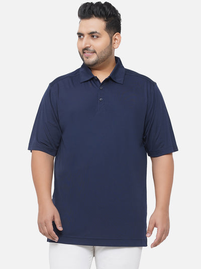 Cutter & Buck - Plus Size Men's Regular Fit Dry Fit Navy Blue Solid Polo Collar T-Shirt  JupiterShop   