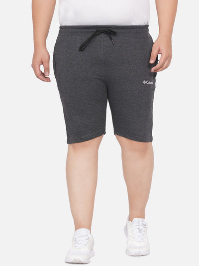 Columbia - Plus Size Mens Grey Solid Cotton Mix Twisted Creek Lounge Shorts Plus Size Shorts JupiterShop   