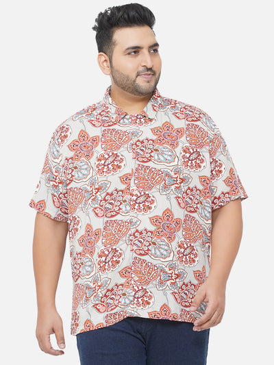 Marks & Spencer - Plus Size Men's Relaxed Fit Geometric Printed Half Sleeve Casual Shirt  JupiterShop   