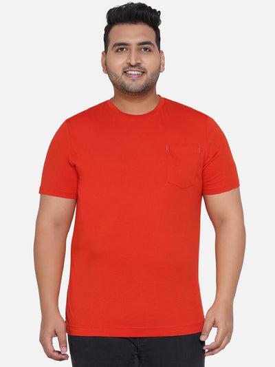 Robert Graham - Men Red Plus Size Regular Fit Solid Casual T-Shirt Plus Size T Shirt JupiterShop   