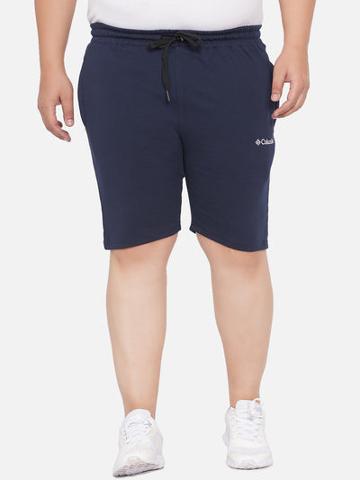 Columbia - Plus Size Mens Navy Blue  Solid Cotton Mix Twisted Creek Lounge Shorts Plus Size Shorts JupiterShop   