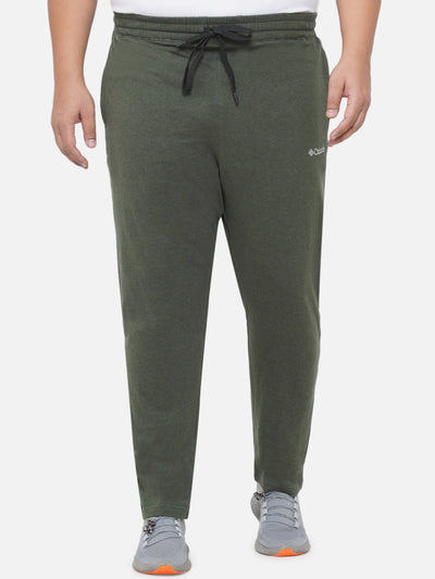 Columbia - Plus Size Men's Straight Fit Dark Green Solid Pure Cotton Track Pants  JupiterShop   