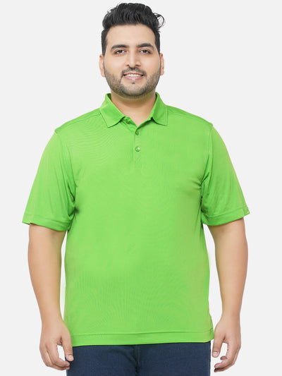 Cutter & Buck - Plus Size Men's Regular Fit Dry Fit Green Solid Polo T-Shirt Plus Size T Shirt JupiterShop   