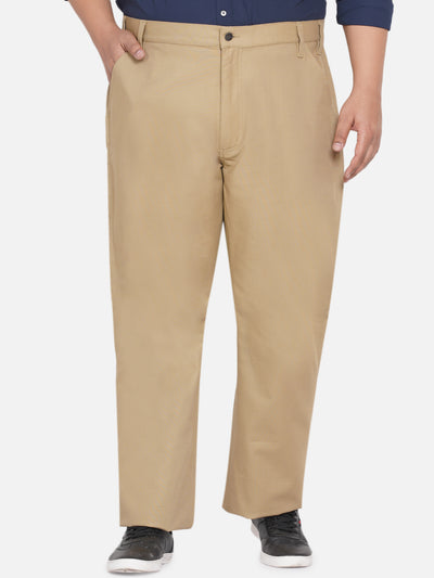 Plus Size Extra Large Mens Cream Trousers For Casual and Formal Waist Size  36 38 40