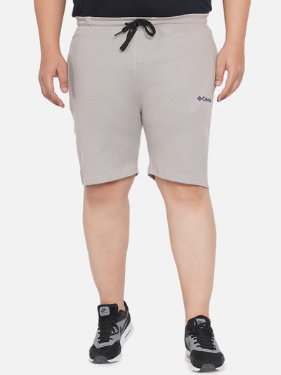Columbia - Plus Size Mens Grey Solid Cotton Mix Twisted Creek Lounge Shorts Plus Size Shorts JupiterShop   