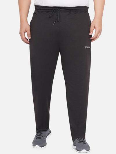 Columbia -Plus Size Men's Straight Fit Black Solid Cotton Mix Track Pants  JupiterShop   
