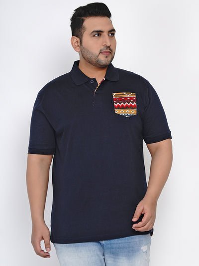 First - Plus Size Black Polo Neck T-shirt - JupiterShop