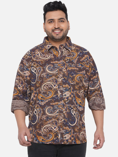 Santonio - Plus Size Men's Regular Fit Multi Coloured Cotton Printed Full Sleeve Casual Shirt  JupiterShop   