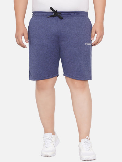Columbia - Plus Size Mens Blue  Solid Cotton Mix Twisted Creek Lounge Shorts Plus Size Shorts JupiterShop   