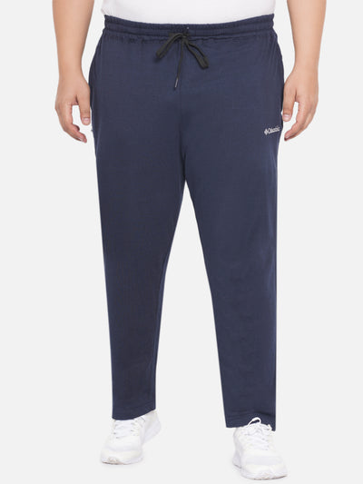 Columbia - Plus Size Men's Straight Fit Dark Navy Blue Solid Cotton Track Pants  JupiterShop   
